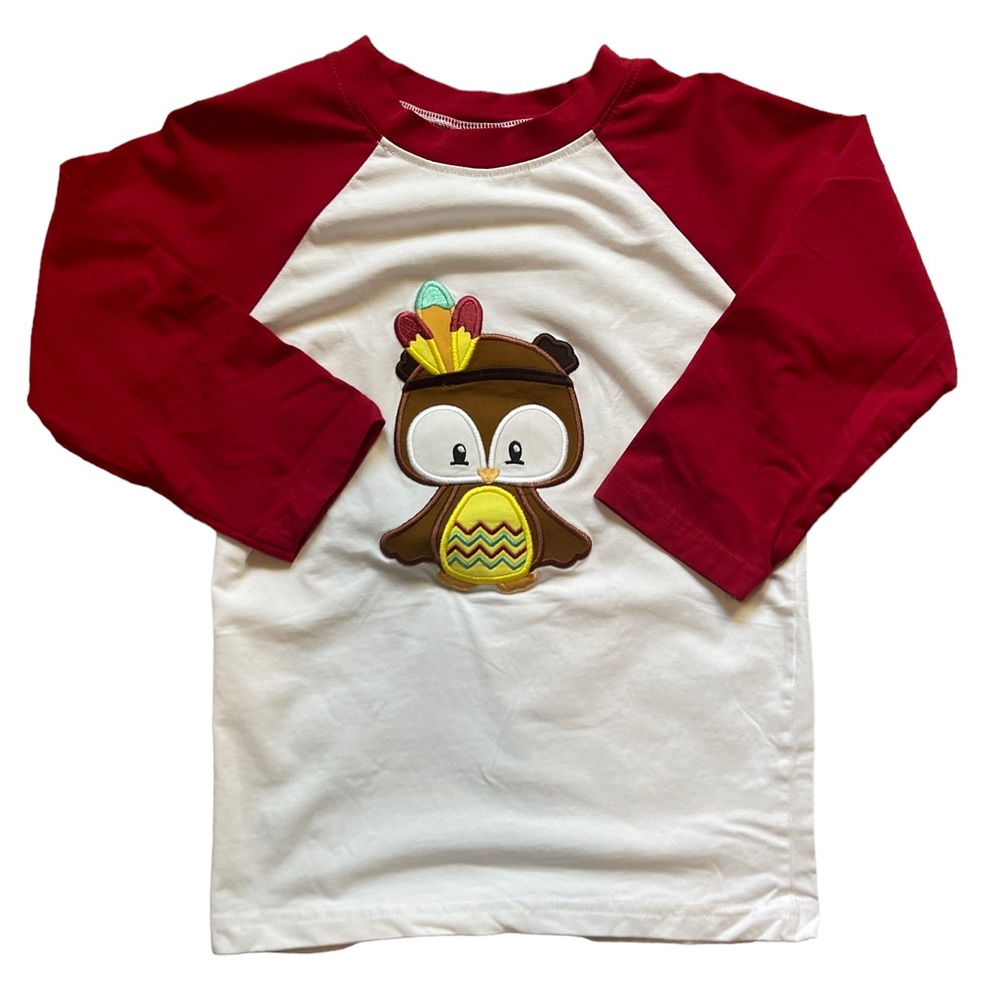 SMOCK MONKEY BRAND BOYS THANKSGIVING 3/4 SLEEVE TEE
